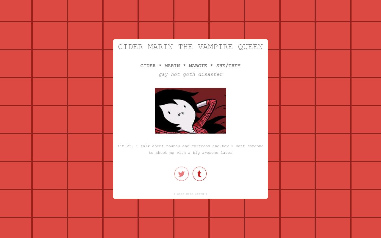 Carrd profile picture for @cider